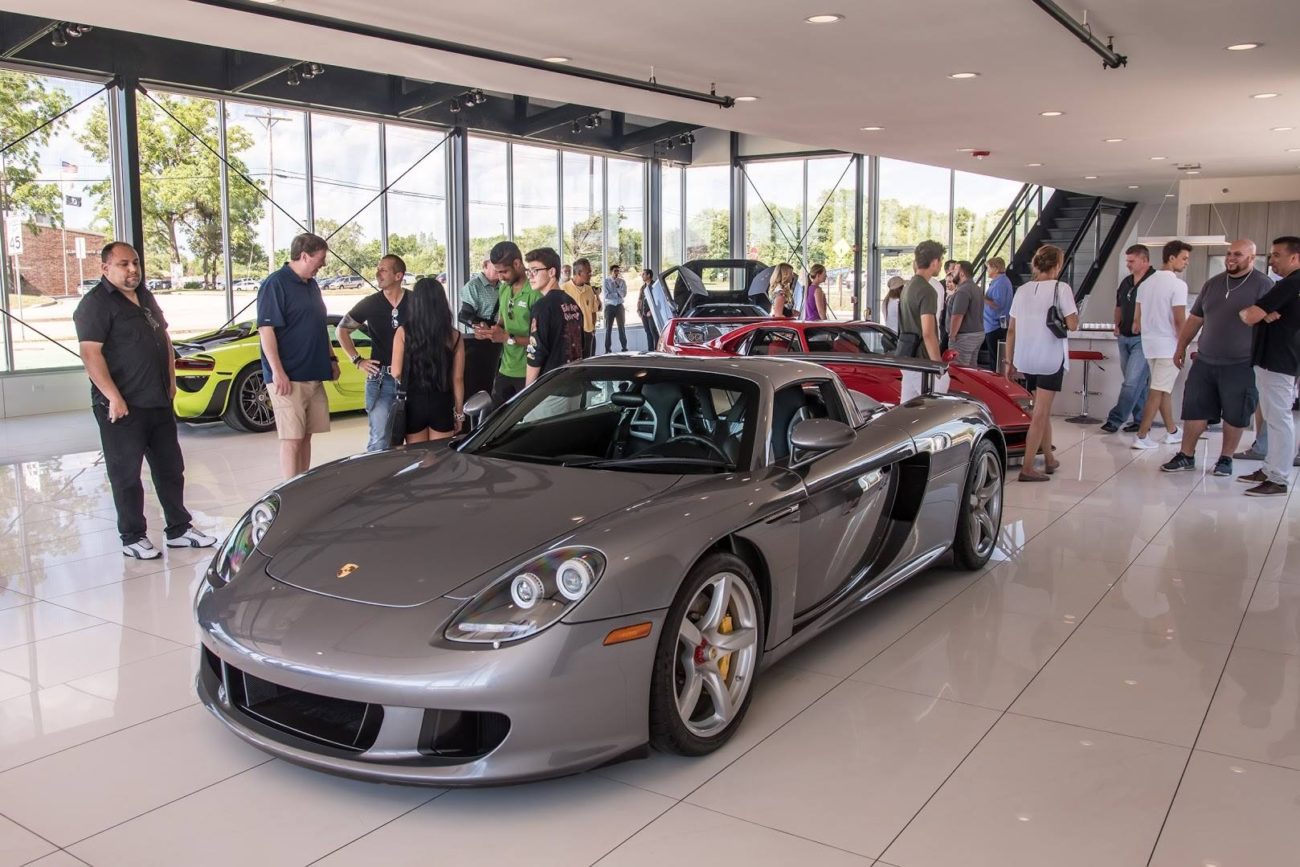 Porsche Carrera GT at the Chicago Motor Cars Jewelry Box 