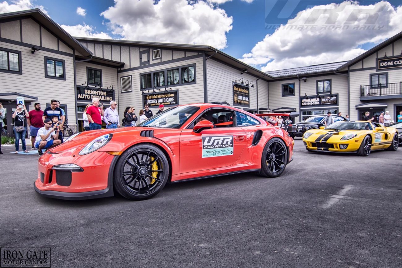 Parin Shah of Chicago Motor Cars heads out with one of the Cal's Angels on URR