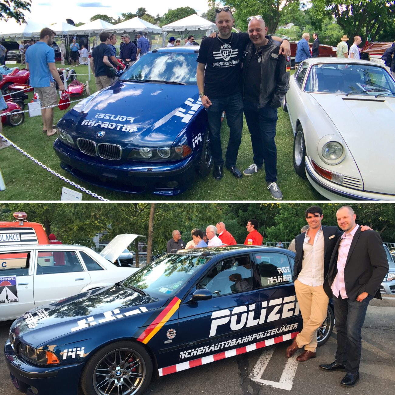 Former Cannonball Record Holders Alex Roy and David Maher BMW M5 Polizei 144 