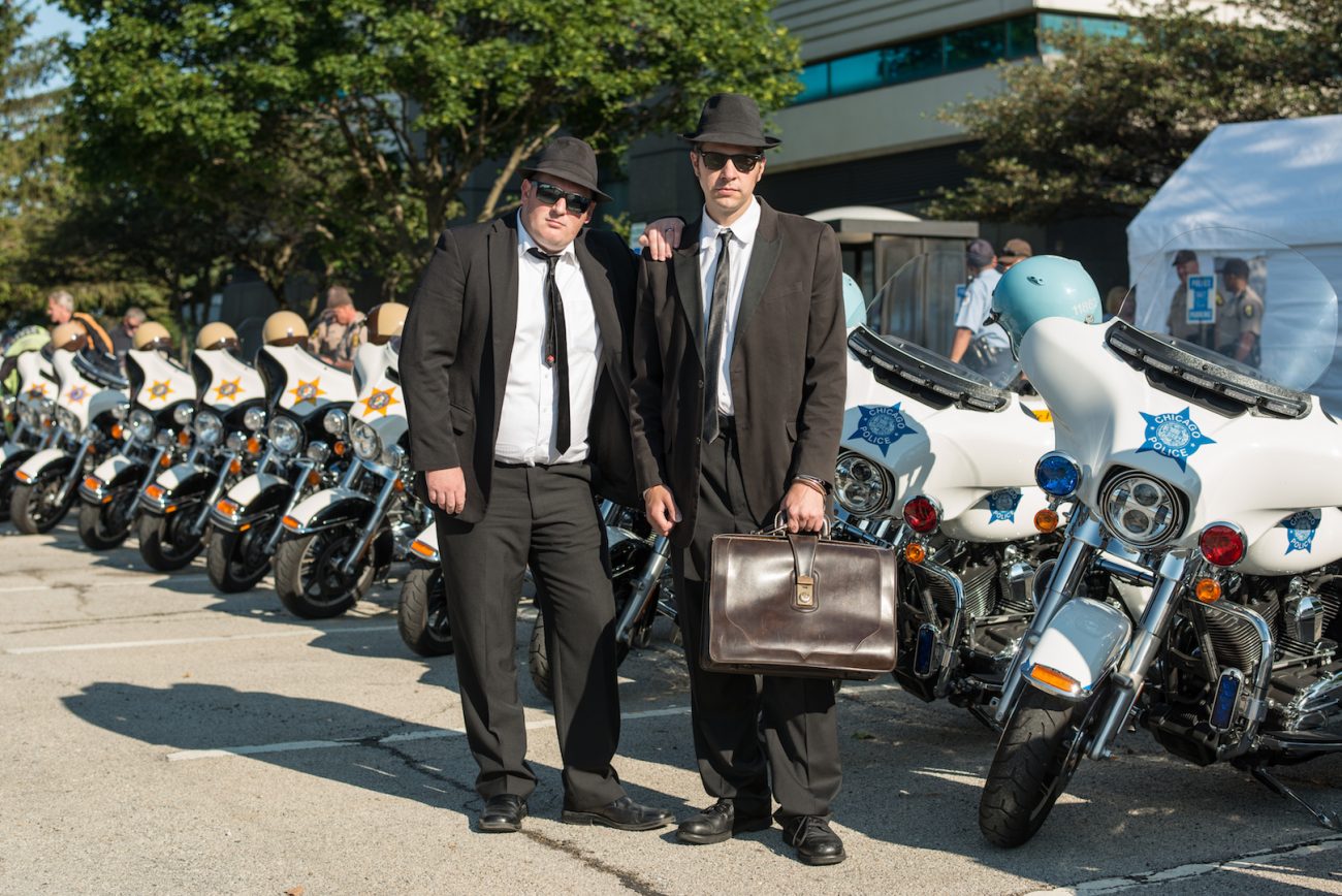 Arne's Antics Blues Brothers on The Illinois State Police Heritage Foundation 10th Annual Motorcycle and Fun Car Run 2017