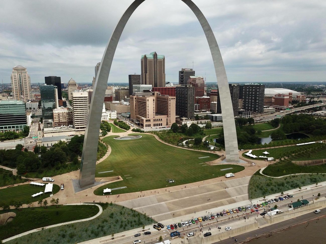 goldRush Rally takeover of the Gateway Arch