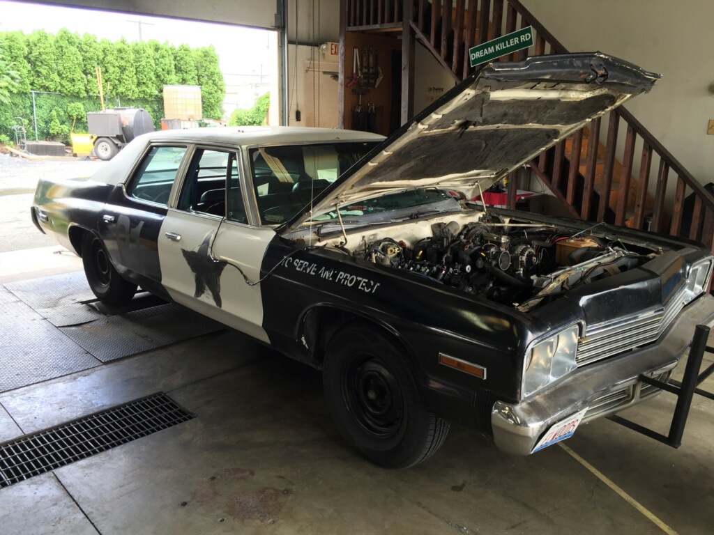 Stock LS swapped Arne's Antics Bluesmobile on the Sloppy Dyno making a whopping 228whp 
