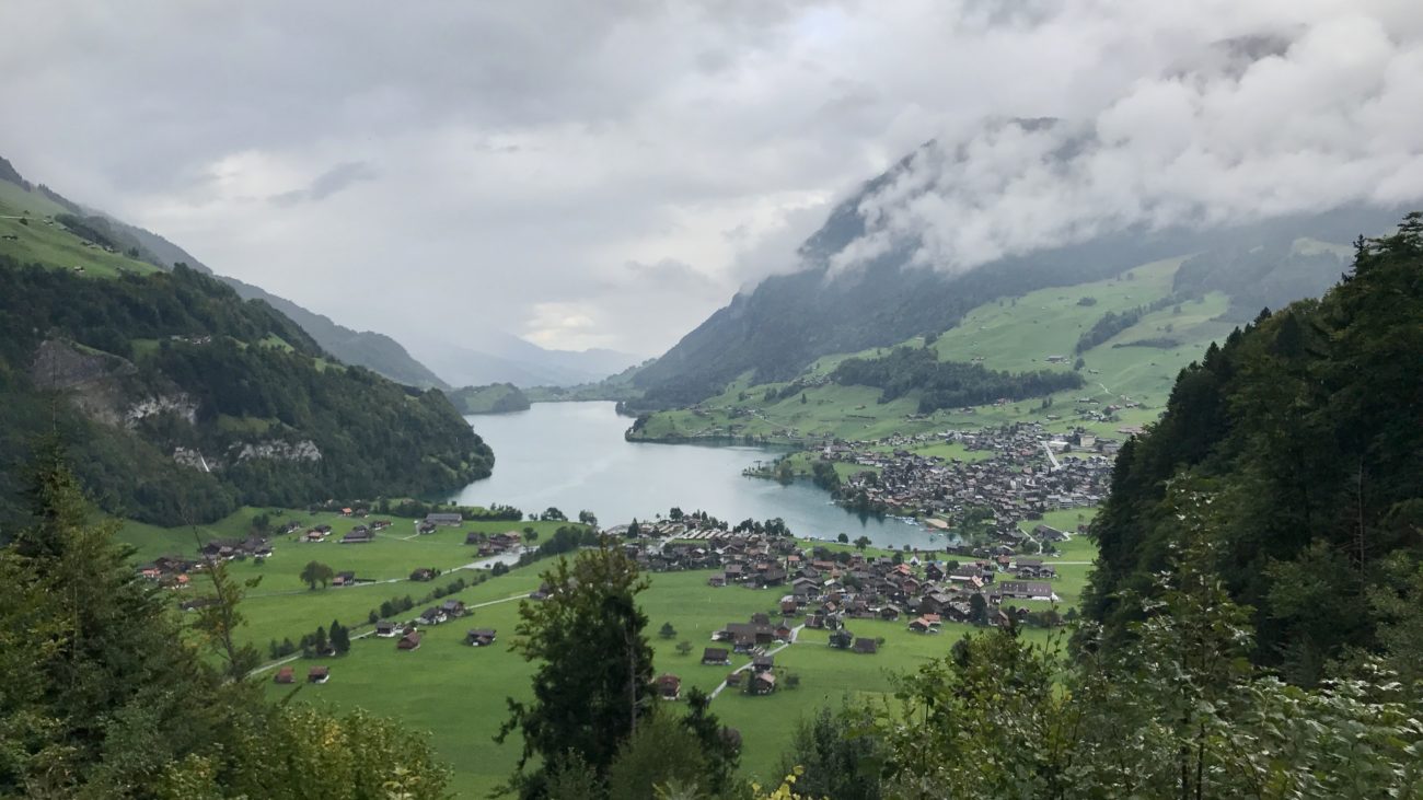 Looking down on Lungern Switzerland. Arne's Antics Adventure Drives AD.04