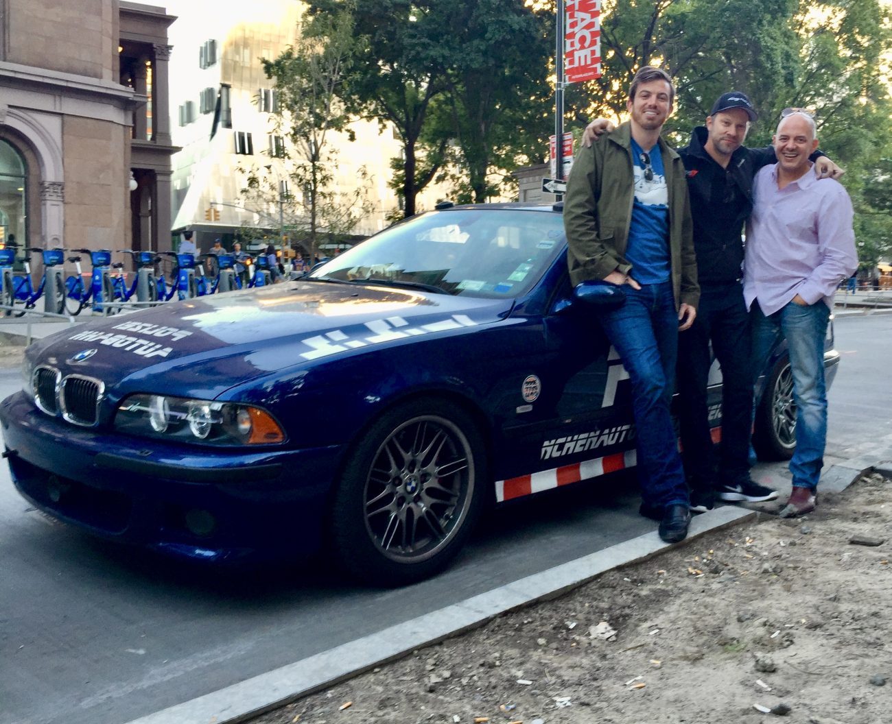 Ed Bolian and  Alex Roy with the Polizei 144 BMW M5